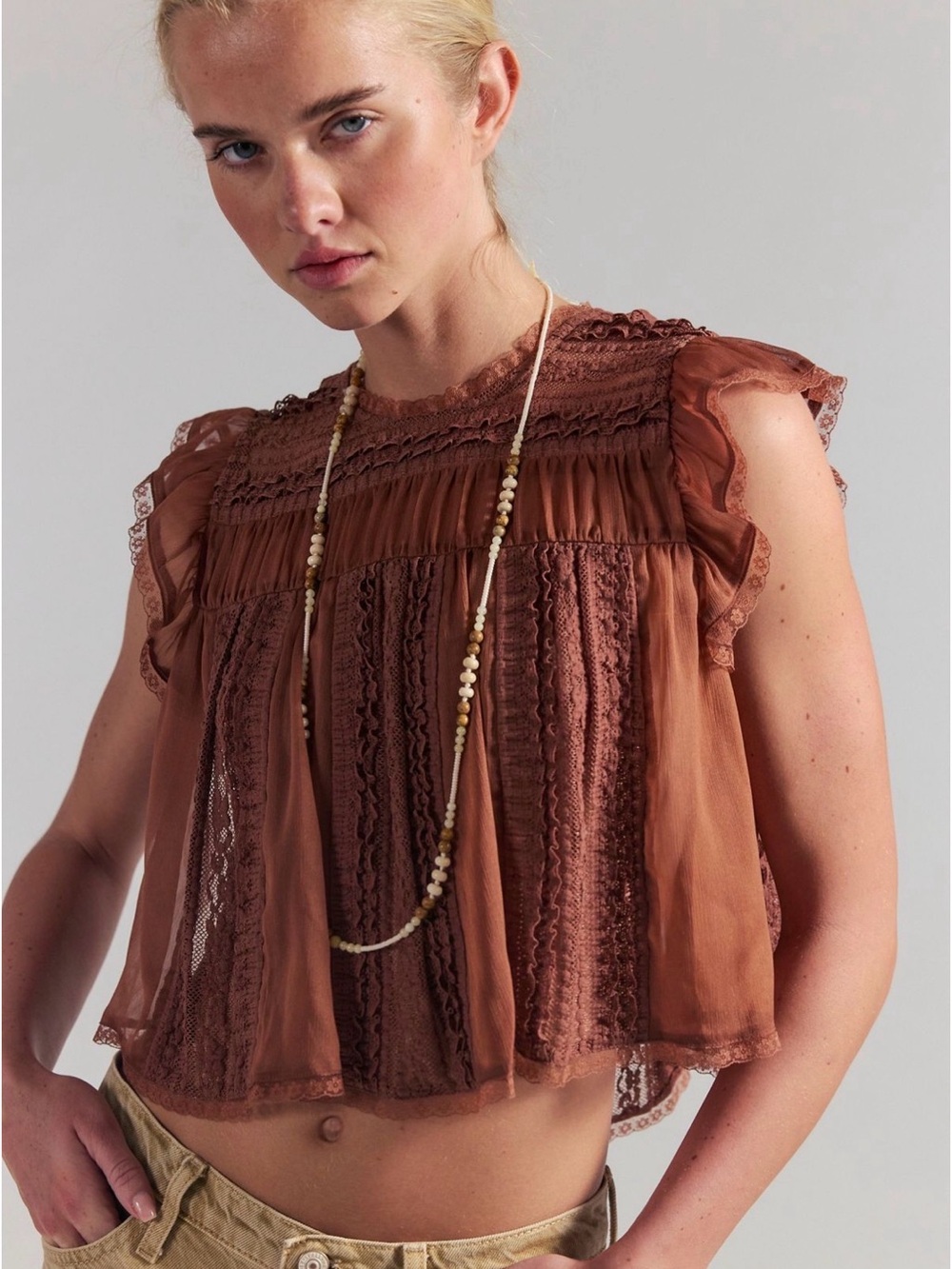 Free People Sun Drenched Blouse